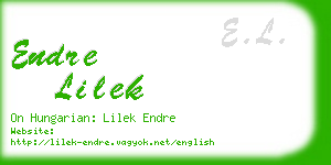 endre lilek business card